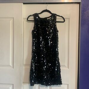 SPEECHLESS BLACK SEQUIN MINI DRESS